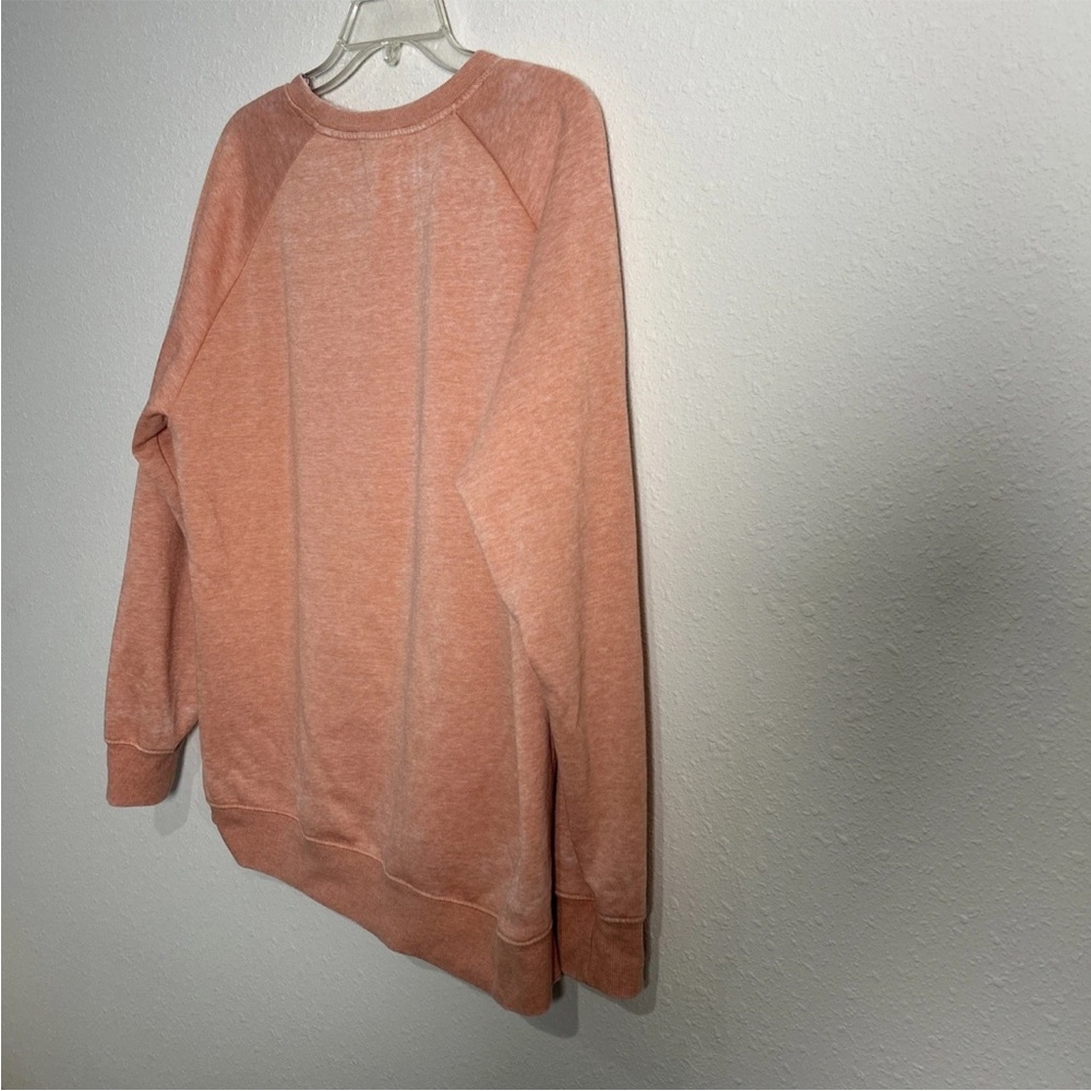 Simply Southern Messy Hair Don’t Care Fleece Sweatshirt Sz M Relaxed Fit Peach - Picture 10 of 12